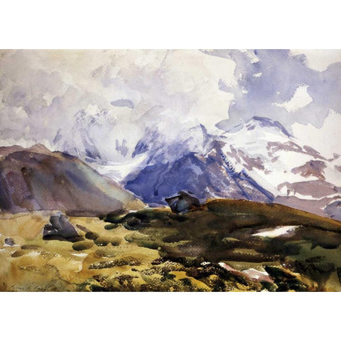 The Simplon White Modern Wood Framed Art Print by Sargent, John Singer