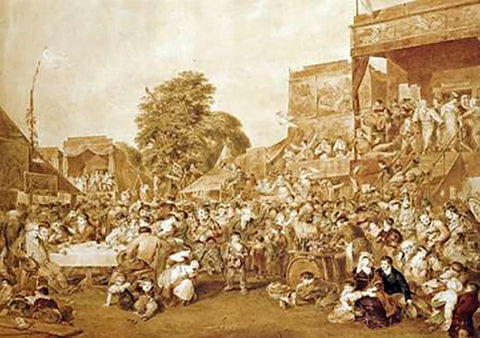 The Fair, Held on The 1st of August, In Hyde Park Black Ornate Wood Framed Art Print with Double Matting by Steffanoff, James