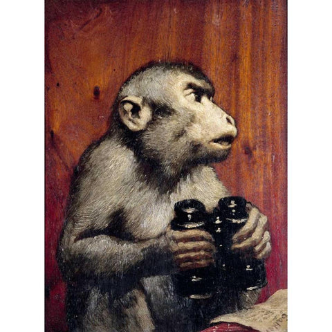 The Critic Black Modern Wood Framed Art Print with Double Matting by Von Max, Gabriel