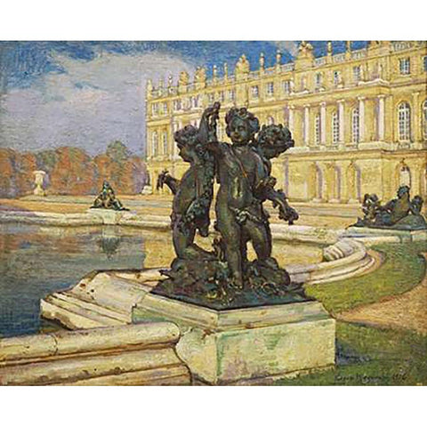 Versailles Gold Ornate Wood Framed Art Print with Double Matting by Wegener, Einar