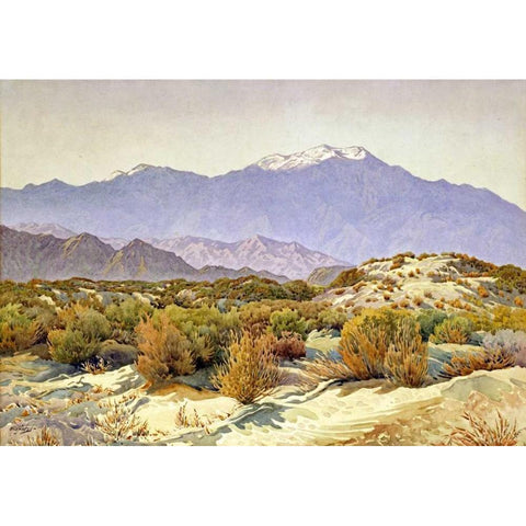 San Jacinto Black Modern Wood Framed Art Print with Double Matting by Widforss, Gunnar