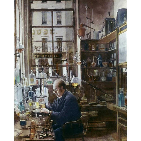 Laboratory of Thos Price Black Modern Wood Framed Art Print by Alexander, Henry