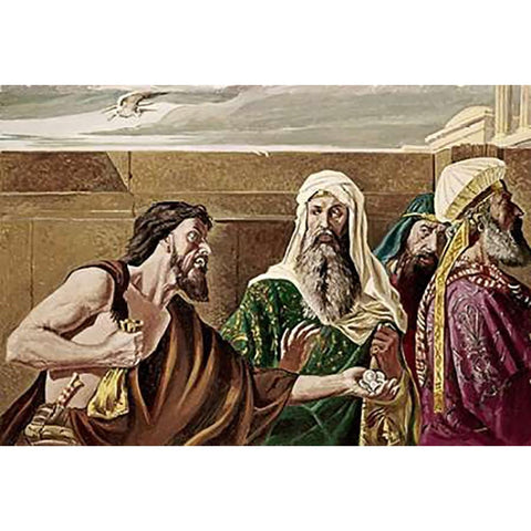 Dispair of Judas Black Modern Wood Framed Art Print with Double Matting by Armitage, Edward