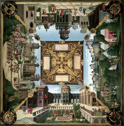 Story of David White Modern Wood Framed Art Print with Double Matting by Beham, Hans Sebald