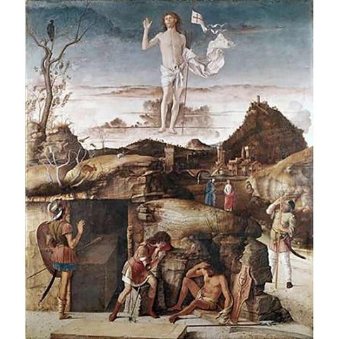 Resurrection of Museumist White Modern Wood Framed Art Print by Bellini, Giovanni