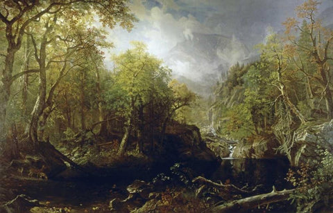 Emerald Pool Black Ornate Wood Framed Art Print with Double Matting by Besnard, Albert