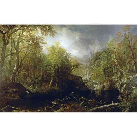 Emerald Pool Black Modern Wood Framed Art Print with Double Matting by Besnard, Albert