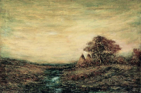 Sunlit Forest - Merced River, Yosemite Valley White Modern Wood Framed Art Print with Double Matting by Bierstadt, Albert