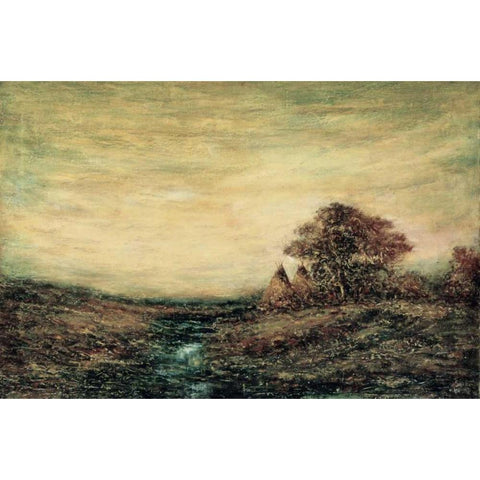 Sunlit Forest - Merced River, Yosemite Valley Black Modern Wood Framed Art Print by Bierstadt, Albert