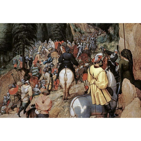 Conversion of Saint Paul (Detail) Black Modern Wood Framed Art Print by Bruegel the Elder, Pieter