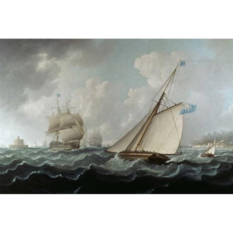 Full Sail White Modern Wood Framed Art Print by Butterworth, Thomas