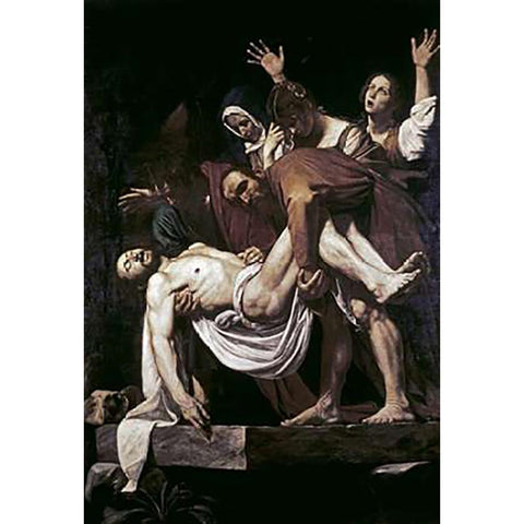 DeVintageition Black Modern Wood Framed Art Print by Caravaggio