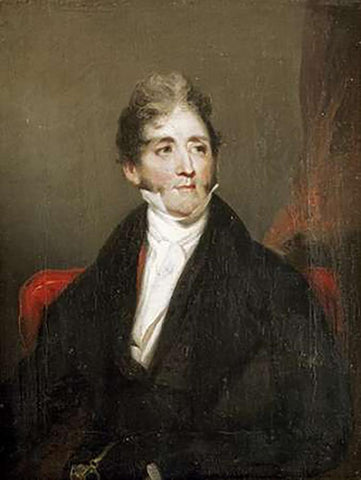Benjamin Chew Willcock White Modern Wood Framed Art Print with Double Matting by Chinnery, George