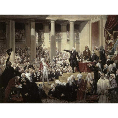 Mirabeau Devant Dreux-Brezemirabeau In Front of Dreux-Breze Gold Ornate Wood Framed Art Print with Double Matting by Court, Joseph Desire