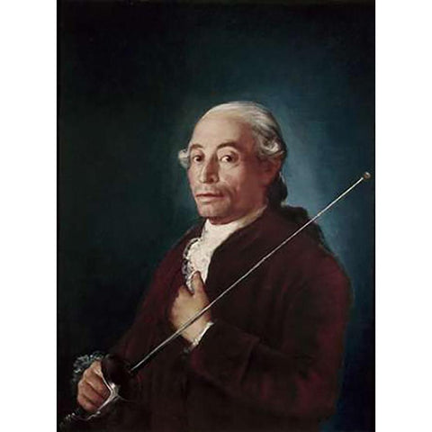 Portrait of Sabatini White Modern Wood Framed Art Print by Goya, Francisco De