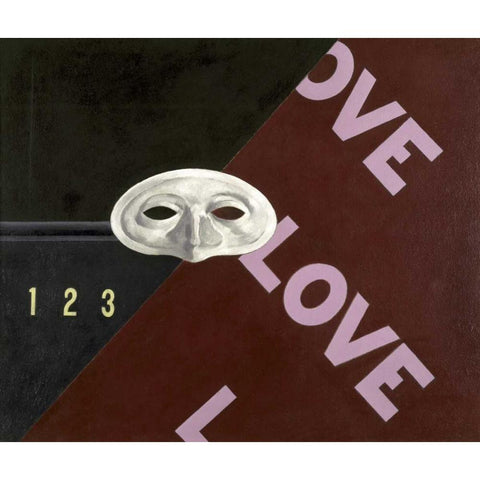 Love, Love, Love White Modern Wood Framed Art Print by Demuth, Charles