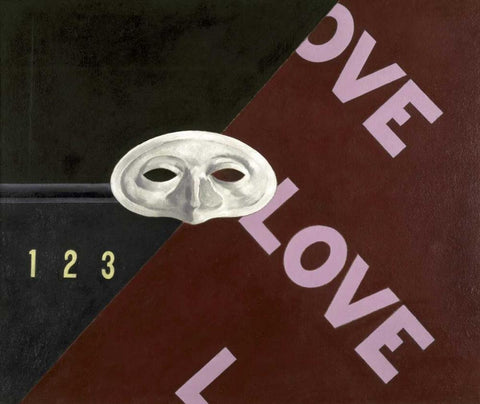 Love, Love, Love Black Ornate Wood Framed Art Print with Double Matting by Demuth, Charles