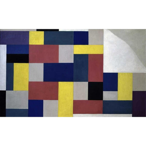 Composition White Modern Wood Framed Art Print by Van Doesburg, Theo