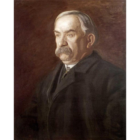 Thomas Flaherty Black Modern Wood Framed Art Print with Double Matting by Eakins, Thomas