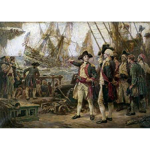 Ship That Sank In Victory Black Modern Wood Framed Art Print with Double Matting by Gerome Ferris, Jean Leon