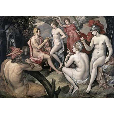 The Selection of Paris White Modern Wood Framed Art Print by Floris, Frans