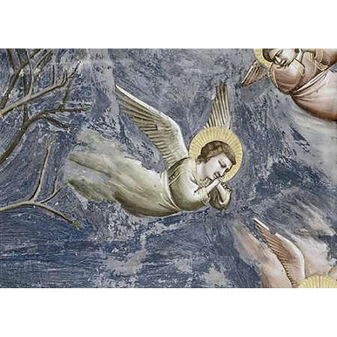 Lamentation (Detail) Black Modern Wood Framed Art Print with Double Matting by Giotto