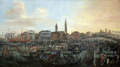 Boats In Murano White Modern Wood Framed Art Print with Double Matting by Heintz, Joseph