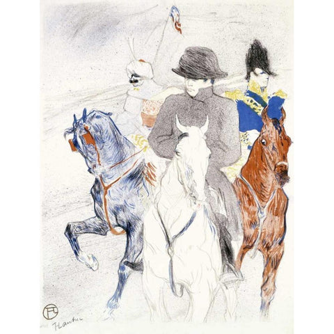 Napoleon Black Modern Wood Framed Art Print with Double Matting by Toulouse-Lautrec, Henri