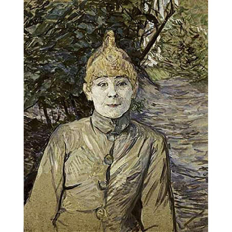 The Prostitute Gold Ornate Wood Framed Art Print with Double Matting by Toulouse-Lautrec, Henri