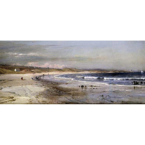 Along the Coast White Modern Wood Framed Art Print by Lewis, Edmund Darch