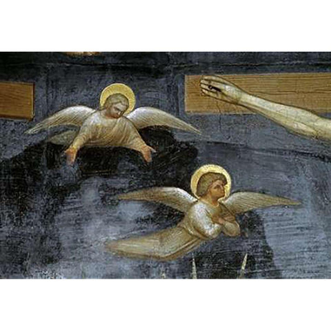 Crucifixion (Detail) Black Modern Wood Framed Art Print with Double Matting by De Menabuoi, Giusto