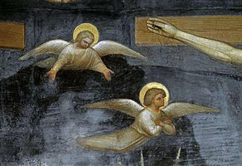 Crucifixion (Detail) Black Ornate Wood Framed Art Print with Double Matting by De Menabuoi, Giusto