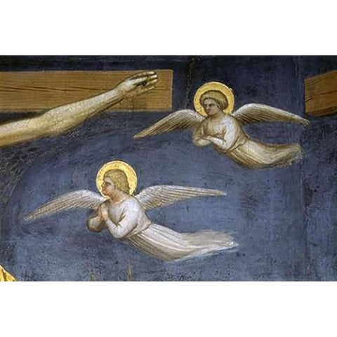 Crucifixion (Detail) Gold Ornate Wood Framed Art Print with Double Matting by De Menabuoi, Giusto