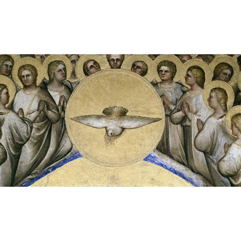 Nativity - Detail Gold Ornate Wood Framed Art Print with Double Matting by De Menabuoi, Giusto