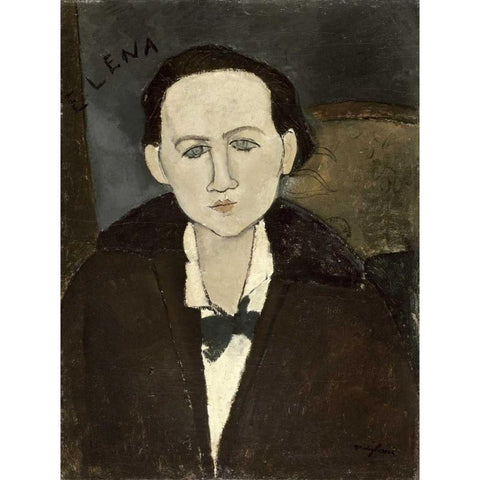 Elena Pawlowski Black Modern Wood Framed Art Print with Double Matting by Modigliani, Amedeo