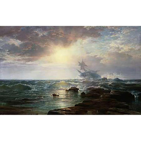 The Calm after the Storm Gold Ornate Wood Framed Art Print with Double Matting by Moran, Edward