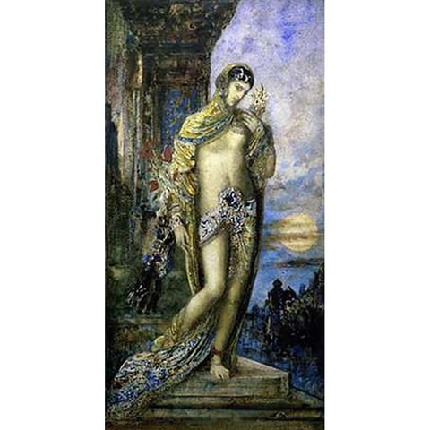 Song of Songs (Le Cantique des Cantiques) White Modern Wood Framed Art Print by Moreau, Gustave