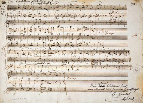 Six Contre Danses, K.V. 462, for two Violins and Bass Black Ornate Wood Framed Art Print with Double Matting by Mozart, Wolfgang Amadeus