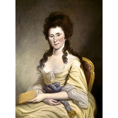 Mrs Fredrick Greene White Modern Wood Framed Art Print by Peale, Charles Willson