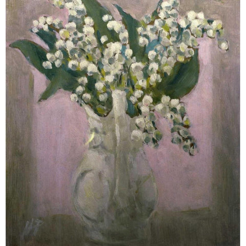 Lilies of The Valley White Modern Wood Framed Art Print by Pittman, Hobson