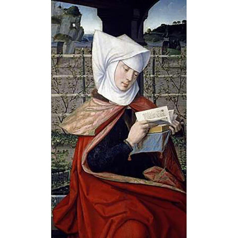 Emerencie: The Mother of Saint Anne Black Modern Wood Framed Art Print with Double Matting by Provost, Jan