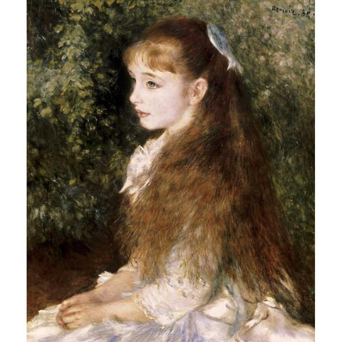 Irene Cahen DAnvers Black Modern Wood Framed Art Print with Double Matting by Renoir, Pierre-Auguste