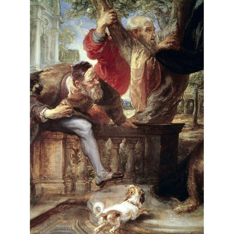 Susanna and The Two Elders White Modern Wood Framed Art Print by Rubens, Peter Paul