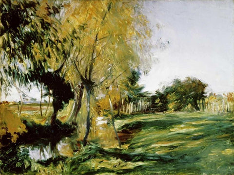At Broadway White Modern Wood Framed Art Print with Double Matting by Sargent, John Singer