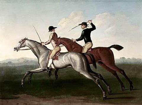 Match Between Bolton and Lamprey White Modern Wood Framed Art Print with Double Matting by Seymour, James