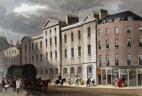Compter Giltspur Street Black Ornate Wood Framed Art Print with Double Matting by Shepherd, Thomas Hosmer