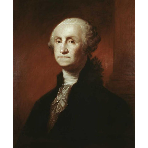 George Washington White Modern Wood Framed Art Print by Stuart, Gilbert