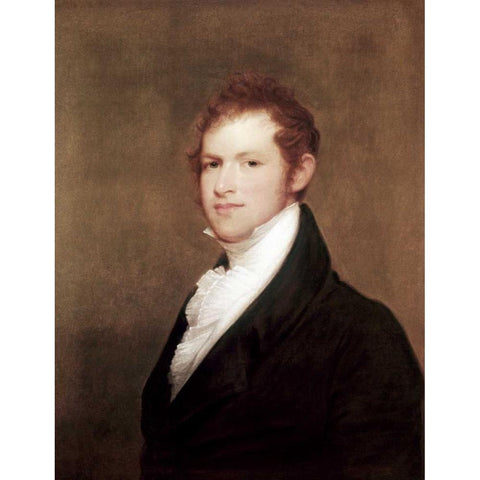 Portrait of Andrew Dexter Founder of Montgomery, Alabama Black Modern Wood Framed Art Print by Sully, Thomas