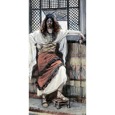 Absalom Black Modern Wood Framed Art Print by Tissot, James