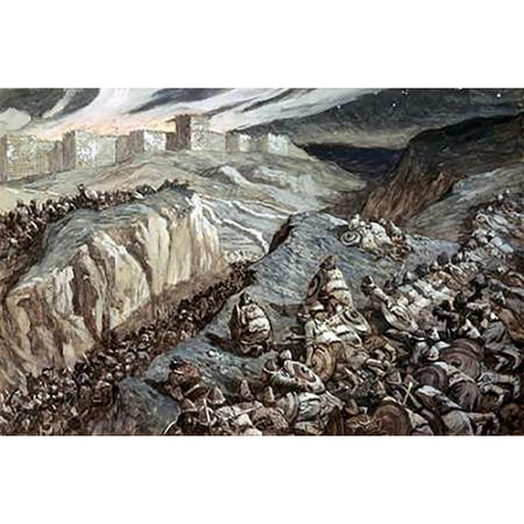 Ambuscade White Modern Wood Framed Art Print by Tissot, James